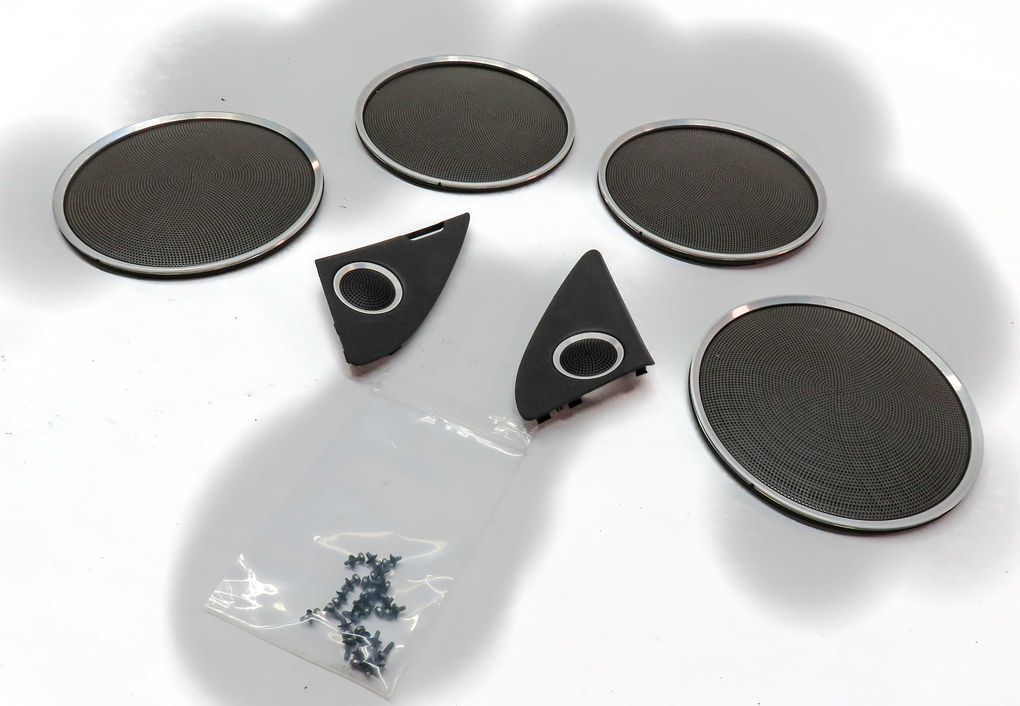 2016 AUDI Q5 (B8 8R) STEREO BANG & OLUFSEN SOUND SYSTEM SPEAKER GRILLE SET/6 — exact item pictured